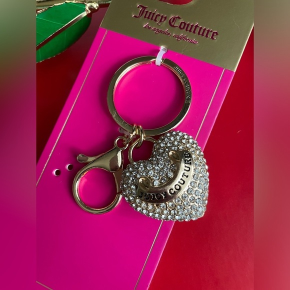 Juicy Couture Keychain,Juicy Couture Gold Heart Keychain. - Picture 7 of 7